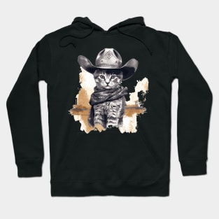 Funny Cat Cowboy Cowgirl Meow Howdy Meowdy Hoodie